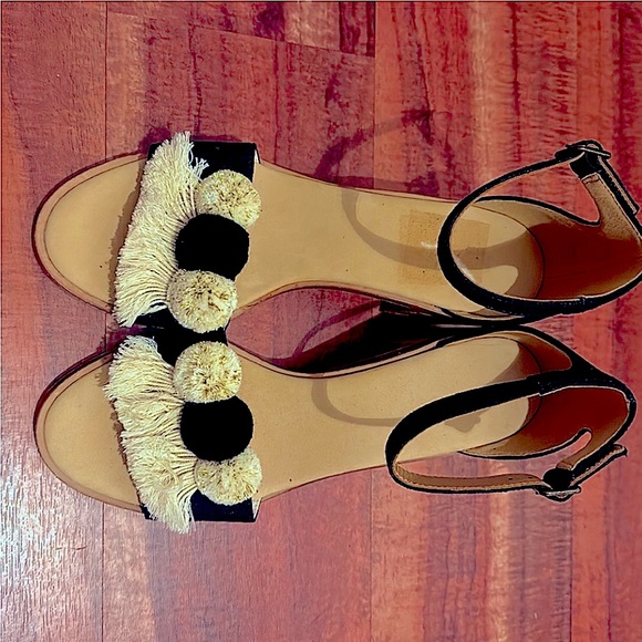 Soludos Pom-Poms Block Heel Sandals new - Picture 4 of 8